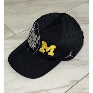 Michigan Wolverines Jordan Hat Adjustable Nike Jumpman Black Strapback Dad Cap